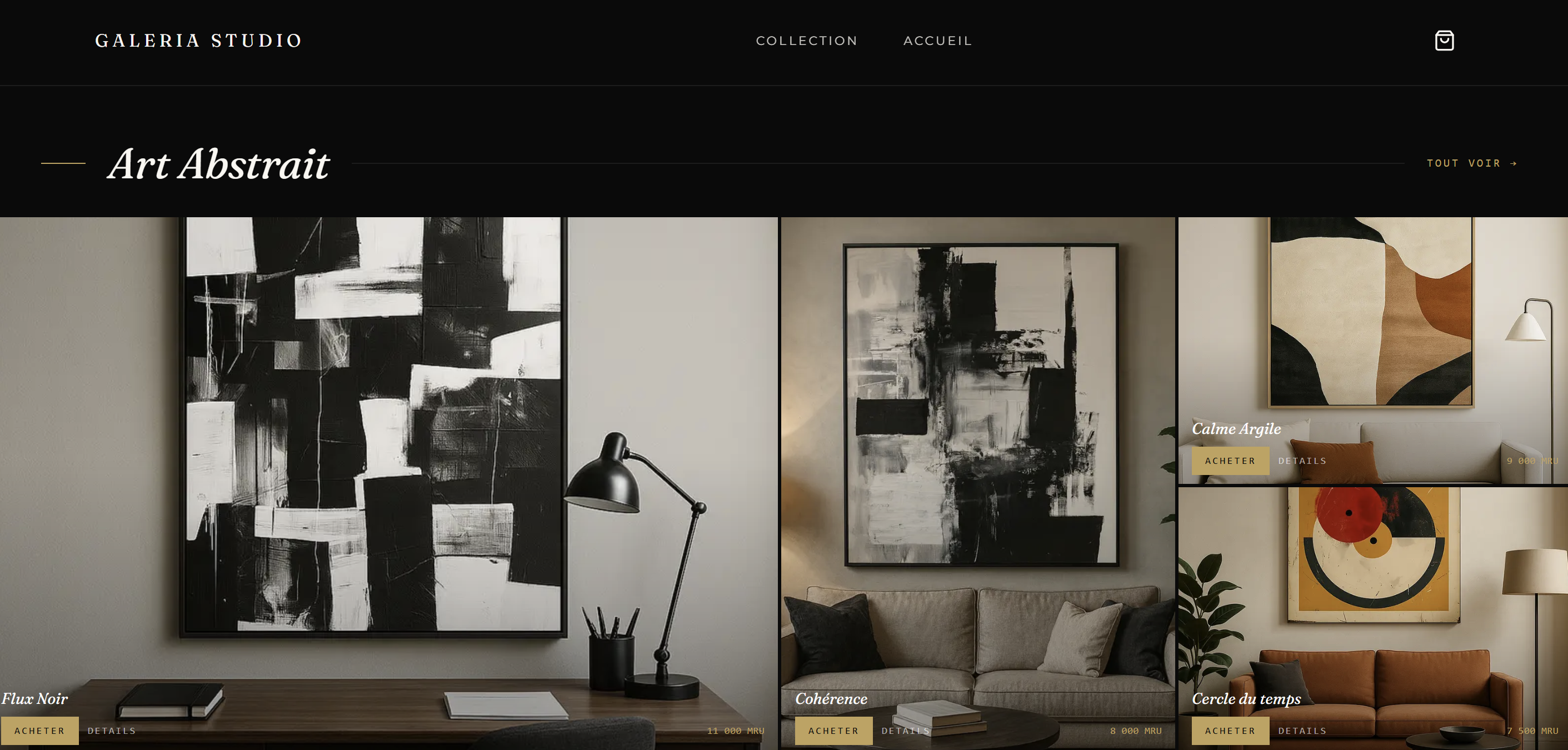 Galeria Studio — boutique d'art mauritanien en ligne